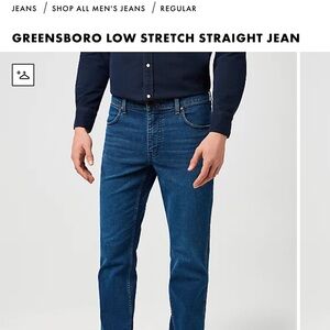 Wrangler Greensboro 36/30 Classic Blue Men's Bootcut Jeans